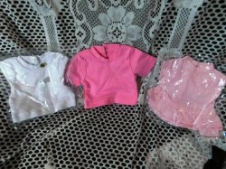 18" DOLL AMERICAN GIRL SIZE CHOICE 5 KNIT PINK OR WHITE TOPS PKG, PANTS CHOICE OR FLOPPY HAT